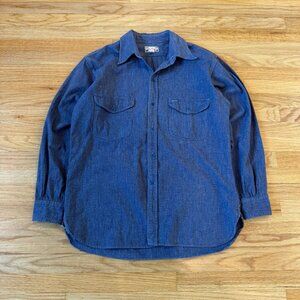 Dry Bones Japan Indigo Selvedge Work Shirt Medium